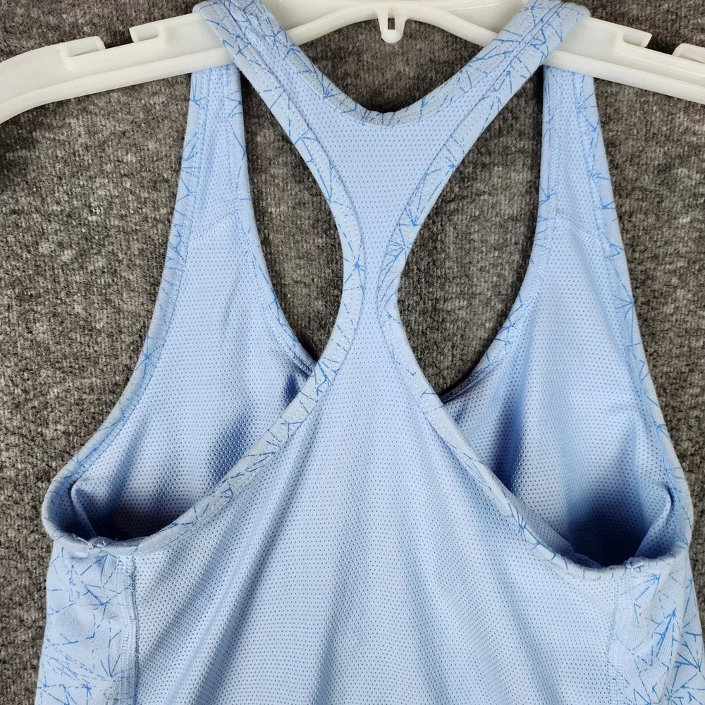 Nike Tank Top Womens M 453669-404 Light Blue Geometric Racerback EUC